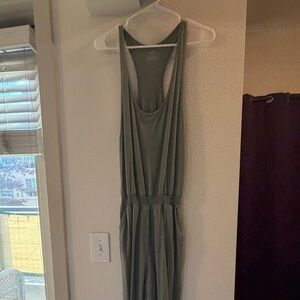 Aerie, sage green sleeveless casual jumpsuit, size M
